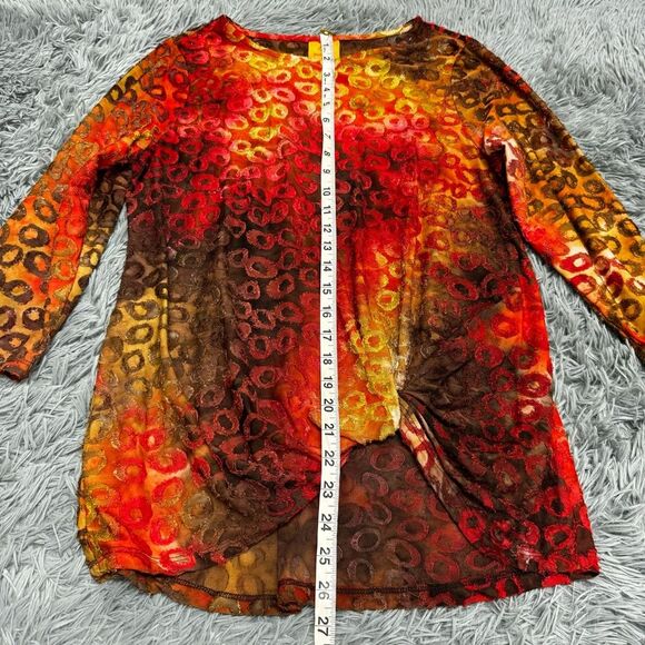 Ruby Rd Quarter Sleeve Twist Bottom Shirt Size Medium - Picture 7 of 8